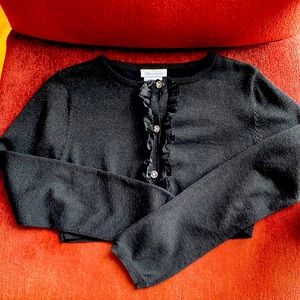 Cropped dressy cardigan sweater